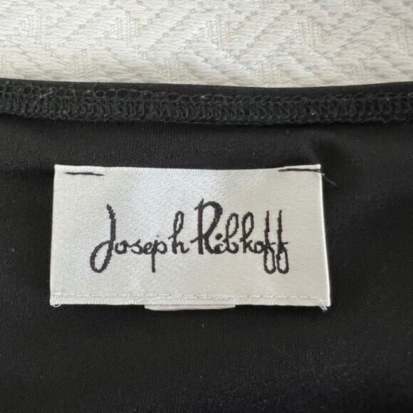 Vintage Joseph Ribkoff Women's Size Medium Black A Line Lined Mini Skirt Stretch - Picture 2 of 12